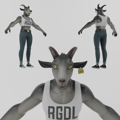 Portada.png Fichier OBJ Pilgor Chèvre Lowpoly RIgged・Objet pour impression 3D à télécharger