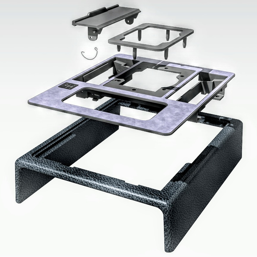 Front center console assembly for Pontiac Fiero