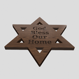 Shapr-Image-2024-02-13-150455.png Star of David Home blessing, religious fridge magnet, wall art decoration, spiritual energy, protection