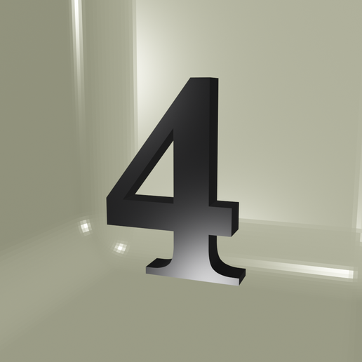 🏠 House number, numbered stakeout N°4・ 3D File for 3D printing・Cults
