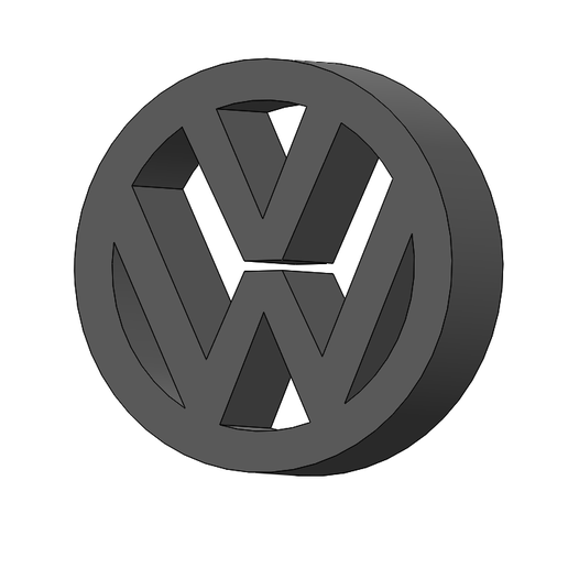 🚗 Volkswagen 3D (VW) Logo・ STEP File for 3D printing, CNC machining ...
