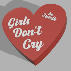 top.png STL file Girls Don't Cry Heart Jewelry Box・3D printable model to download