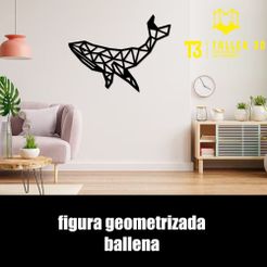 ballena-geometrizada.jpg Archivo STL ballena geometrizada decoracion・Objeto imprimible en 3D para descargar