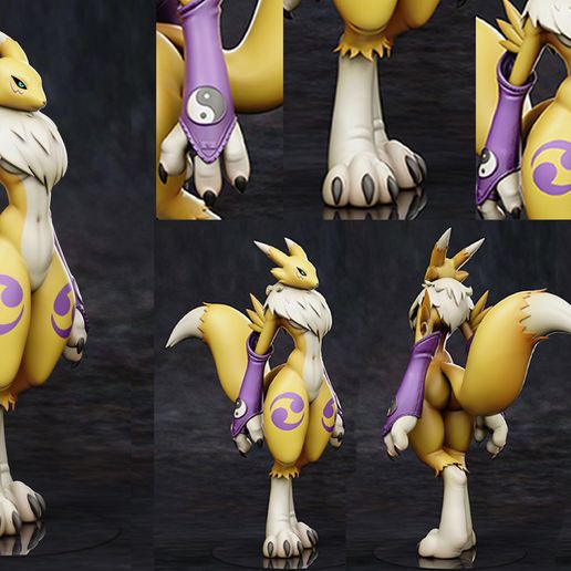 04_banner_renamon_pose1.jpg Kit de impressão 3D Renamon 1.0 Solo Ver.