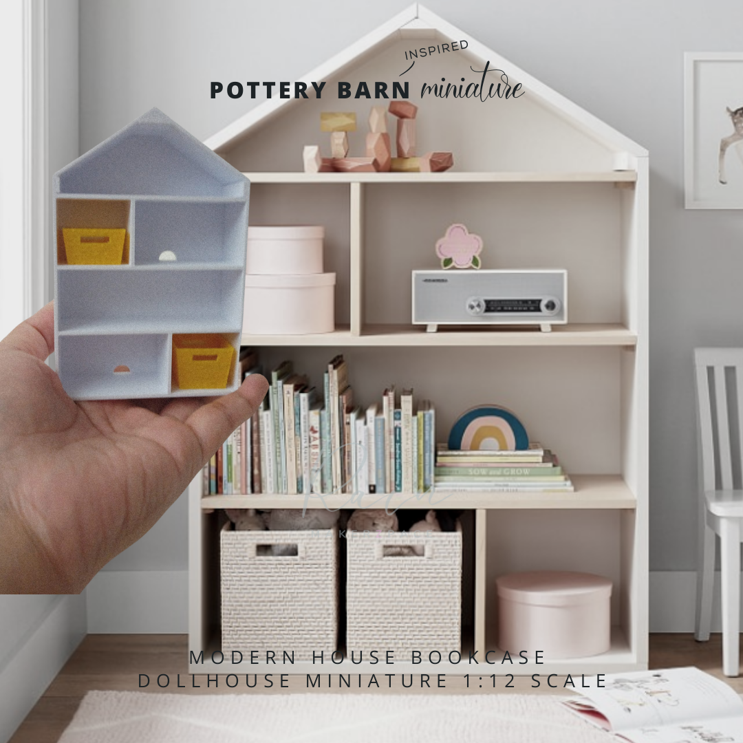 Pottery-barn-MODERN-HOUSE-BOOKCASE-3.png STL file MINIATURE BOOKCASE Pottery barn-INSPIRED FOR 1:12 DOLLHOUSE・3D printing design to download, RAIN