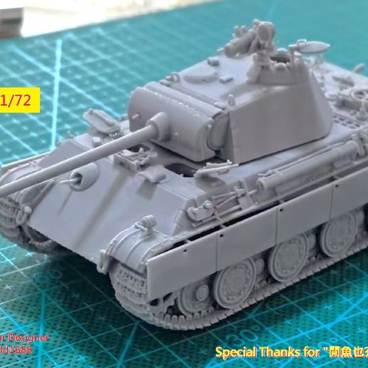 3D printing Panther G Tank Late-1.(STL-1/144) • made with Sonic Mini 8K ...