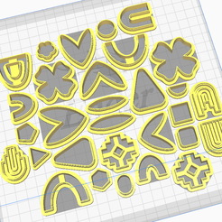 333-333.png STL file Affordable Polymer Airdry Clay Cutter 30pcs Set 20220311 with BONUS Cutters・Template to download and 3D print