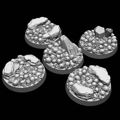 Skull-Base-32mm-Thumbnail-V1.jpg 32mm Skull Bases - round x5 - LegendGames