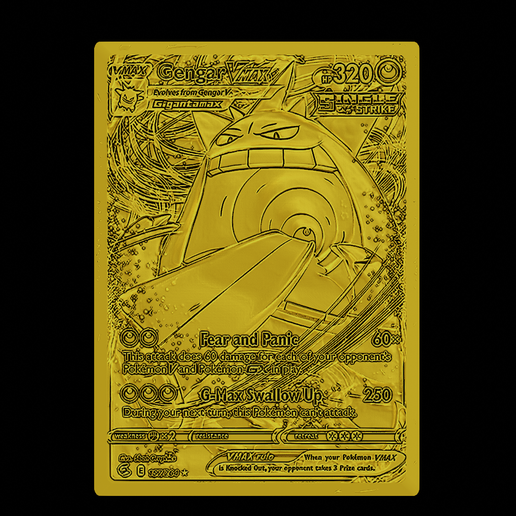 Gengar V Max SWORD & SHIELD FUSION STRIKE CARD STL File for 3D  printingCults