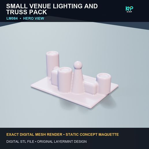 STATIC DECORATIVE STL — Small venue lighting and truss pack