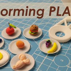 FormingPLAThumbnail.jpg Mini dinner set with plate forming tool.