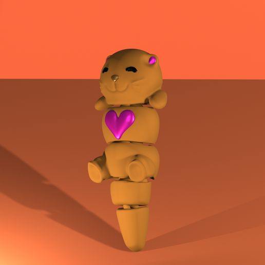 IMG_1108.jpg 可爱的柔性水獭钥匙扣打印到位，无需支持