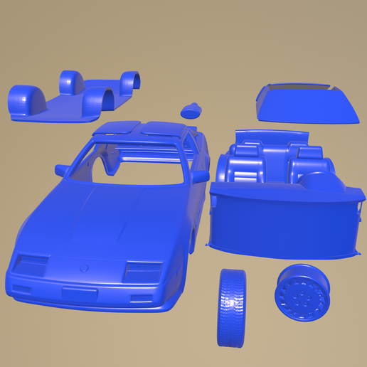 🚗 Nissan 300ZX Z31 Turbo 1983 PRINTABLE CAR IN SEPARATE PARTS
