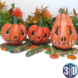 03.png Jack-o'-lanterns, set of 3 pumpkins for Halloween, articulated, interchangeable