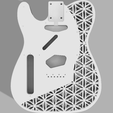 white.png Benutzerdefinierte Fender Telecaster Blume des Lebens Design-Muster Linkshänder