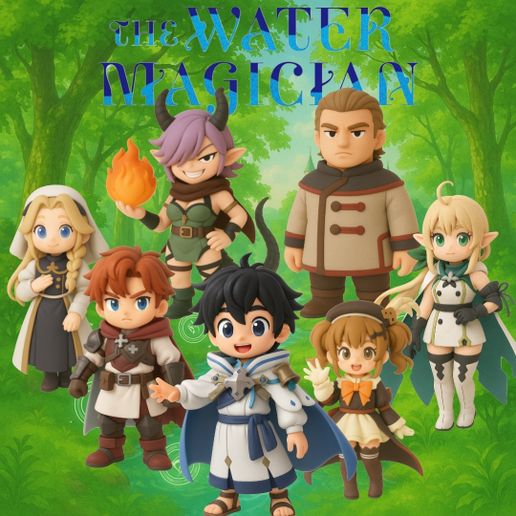 🚰 The Water Magician 7Character STL Bundle (Abel, Lyn, Rihya,