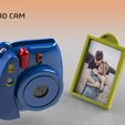 RENDER_2_OK.jpg Fichier STL Appareil photo Instax avec porte-clés et cadre photo・Objet pour imprimante 3D à télécharger