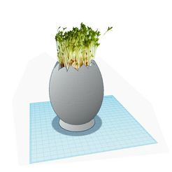 jajo3d.jpg STL file Egg pot for young sprouts - Easter egg・3D printer model to download