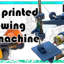 DIY_Sewing_machine.jpg Файл STL Функционирующая швейная машина DIY с крючком для цепного стежка・Дизайн 3D принтера для загрузки