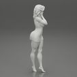 Girl-0009.jpg Woman Posing In mini Dress With Both Hands On Her Face 3D print model