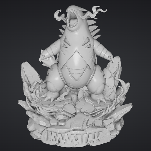 Screenshot_9.png Tyranitar Pokemon Armor Rock Dark Statue 3D Model OBJ RAR
