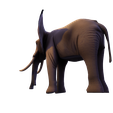 019.png Низкополигональный слон Саванна 3D модель