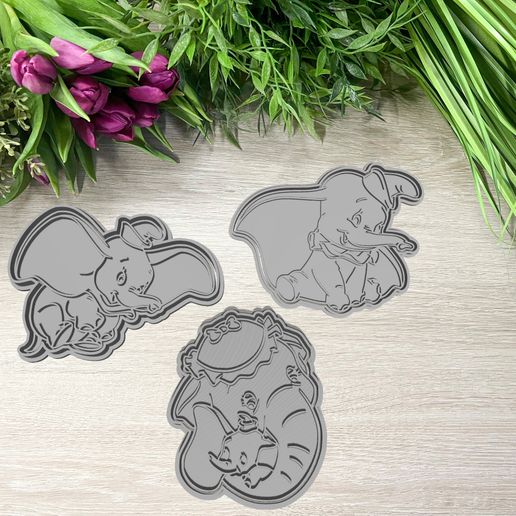 dumbo.jpg Dumbo Cookie Cutter set of 3