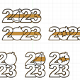 Screenshot-2022-03-22-135757.png STL file 2023 new year Cookie cutter・Model to download and 3D print
