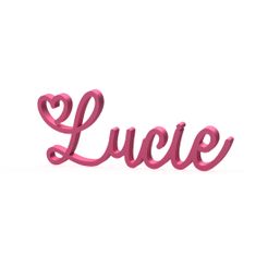 prenom_first_name_lucie_3d.jpg Lucie's name - Wall decoration or to be placed on the wall