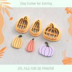 1.jpg 3D-Datei Herbst Kürbis Pack Ton Ausstecher, Herbst Ton Ausstecher, Herbst Herbst Ohrring Ton Ausstecher・3D-druckbares Modell zum herunterladen