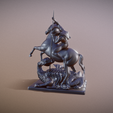 SanJorgeyeldragon_3.png Saint George and the Dragon statue for 3d print
