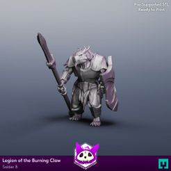 Soldier-B-Spear.jpg 3D file Legion of the Burning Claw | Soldier B・Model to download and 3D print