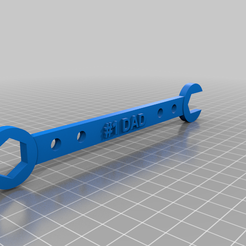 Wrench_Body_w_Holes_1.png Free 3D file #1 Dad - Wrench Magnet・Design to download and 3D print