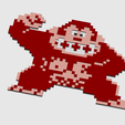 donkey-kong-png.png 8 Bit Donkey Kong Colored Slicer Files included for Bambu and Prusa SVG