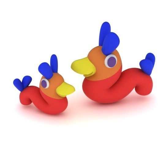 🎨 Colorful Cartoon Bird with Big Ears 3D Printable Model・ STL File for ...
