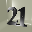 CV21.png House number, numbered stakeout N°21