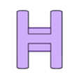 v6 - Letter_H-1.STL Puzzle ABC (Alphabet word learning)