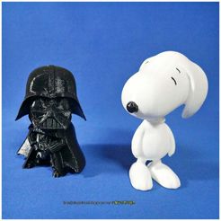 star-wars-darth-vader_01.jpg Free STL file Rotatable and interchangeable heads-Star Wars - Darth Vader & Snoopy・3D printing design to download