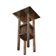 4.jpg WatchTower Building FENCE Shack LOPOLY MEDIEVAL CASTLE HOME HOUSE Building Shack LOPOLY 3D MODEL