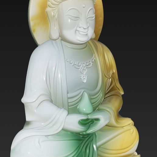 Serene Buddha Sculpture STL – High Detail Zen Statue for 3D Printing