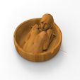 untitled.147.jpg Nude Girl Ashtray, Cigar Tray Cnc Cut 3D Model File For CNC Router Engraver, Plate Carving Machine, Relief, serving tray Artcam, Aspire, VCarve, Cutt3D