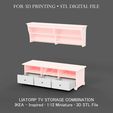 LIATORP-TV-storage-combination.jpg MINIATURE IKEA-INSPIRED LIATORP TV STORAGE COMBINATION | MINIATURE FURNITURE