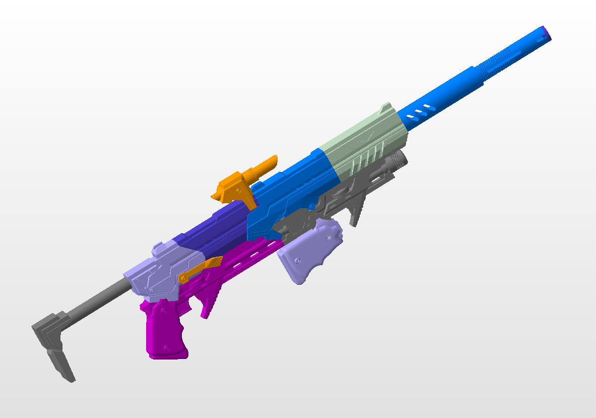 Скачать файл Red Hood Arkham Knight Rifle • Модель для печати в 3D ・ Cults