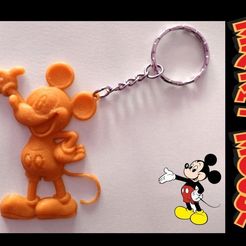 b139c6d137523b54309af96b639c8e88_display_large.jpg Fichier STL gratuit Porte-clés Mickey Mouse・Design pour imprimante 3D à télécharger
