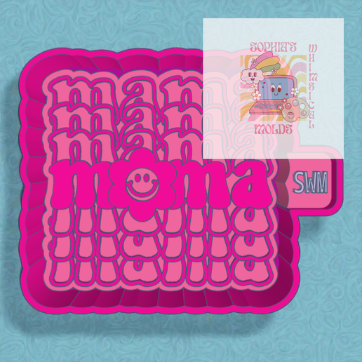 Mama-Smiley-Face-Daisy-Retro.png Mama Smiley Face Daisy Retro Mold Housing