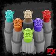 Ork-Mezgike1.jpg ORK HEAD - VALLEJO NEW XPRESS COLOUR COLOR TRANSLUCENT BOTTLE SWATCH SUPER MINI CAP - 18ML