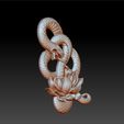 snakeLotusPendant3.jpg snake pendant model of bas-relief