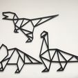 Dinosaurs-Trio.jpeg Geometric Brontosaurus Wall Art