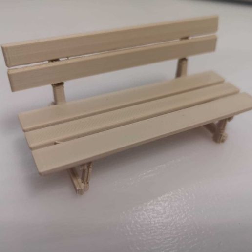 Wooden bench - model park. - 3D model önizlemesi