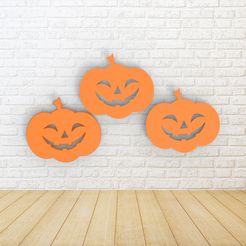 untitled.572.jpg STL-Datei Halloween-Kürbis-Set・3D-Druckvorlage zum Herunterladen